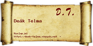 Deák Telma névjegykártya